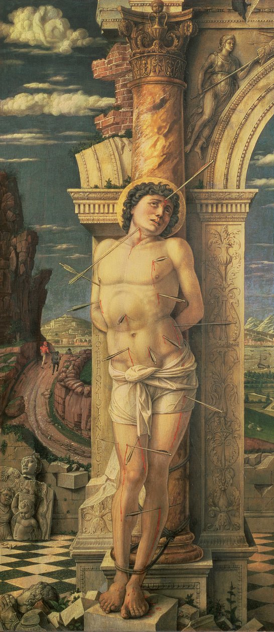 सेंट सेबेस्टियन, c.1459 (पैनल पर तापमान) द्वारा एंड्रिया मेंटेग्ना