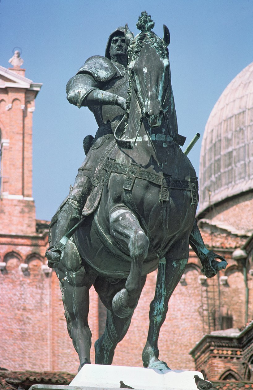 कॉन्डोट्रिएंट बार्टोलोमेओ कोलोनी की अश्वारोही प्रतिमा, 1488 (कांस्य) द्वारा एंड्रिया डेल वेरोकियो