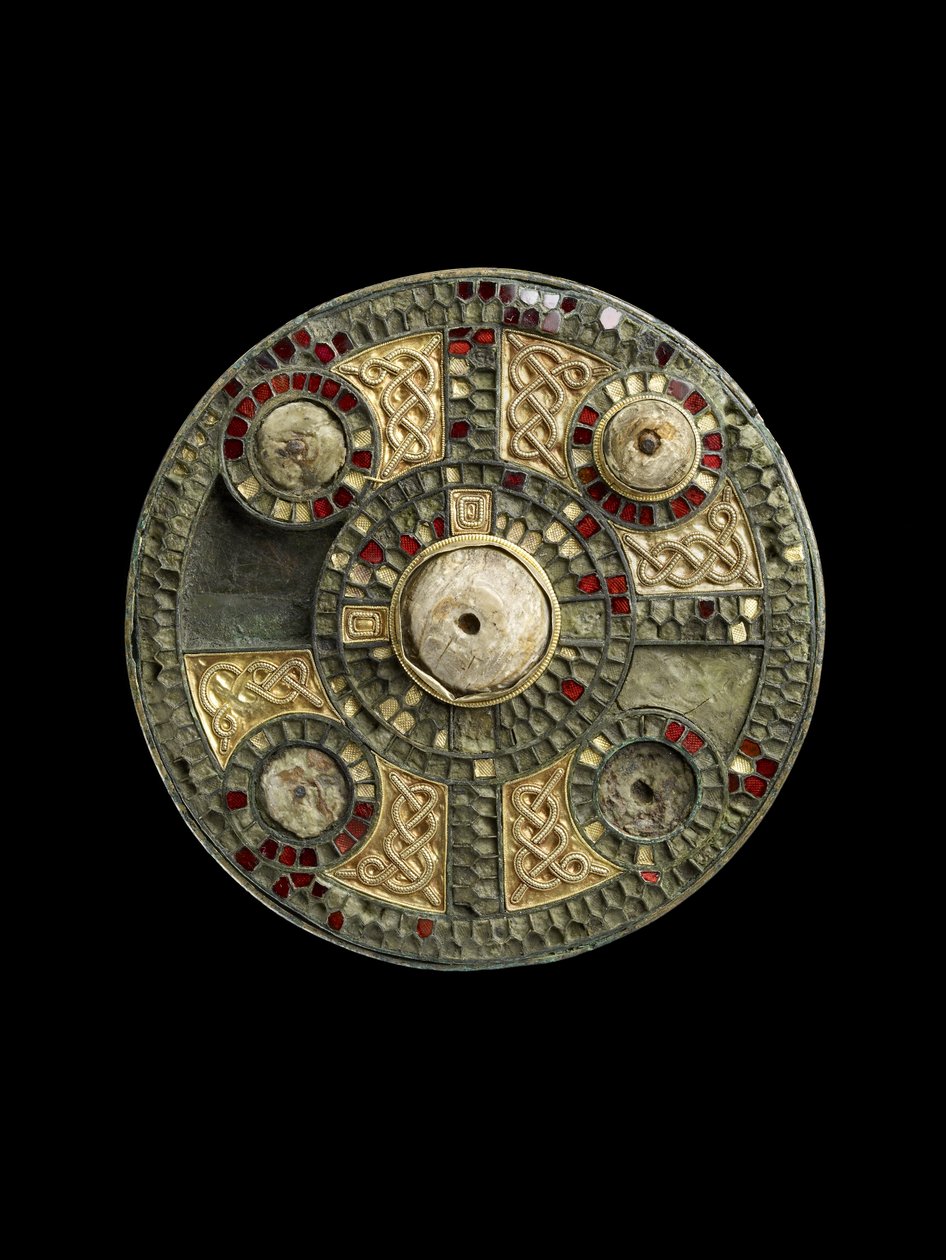 डिस्क ब्रोच, 400-1066 (ग्लास, सोना, हाथी दांत) द्वारा एंग्लो सेक्सन