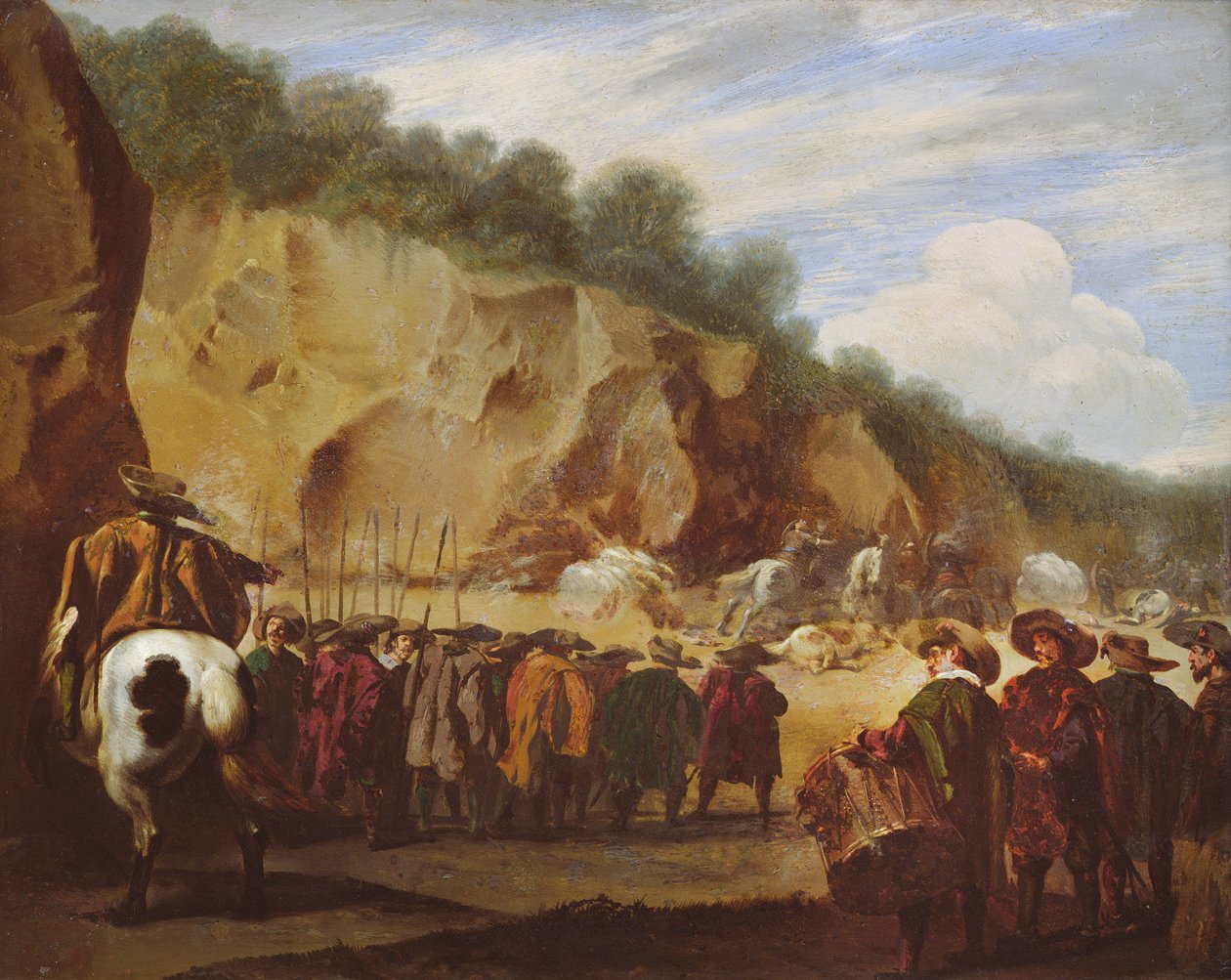 द एम्बुश, सी। 1646-1656 द्वारा एनिएलो फल्कोन
