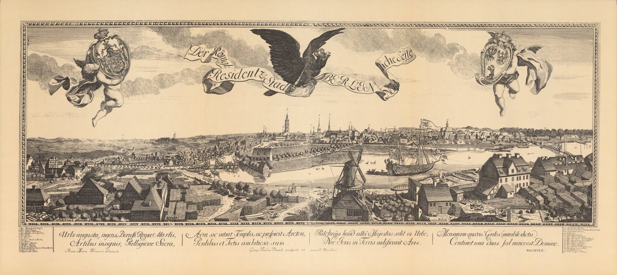 बर्लिन का उत्तरी भाग, 1717 का दृश्य द्वारा अन्ना मारिया वर्नर