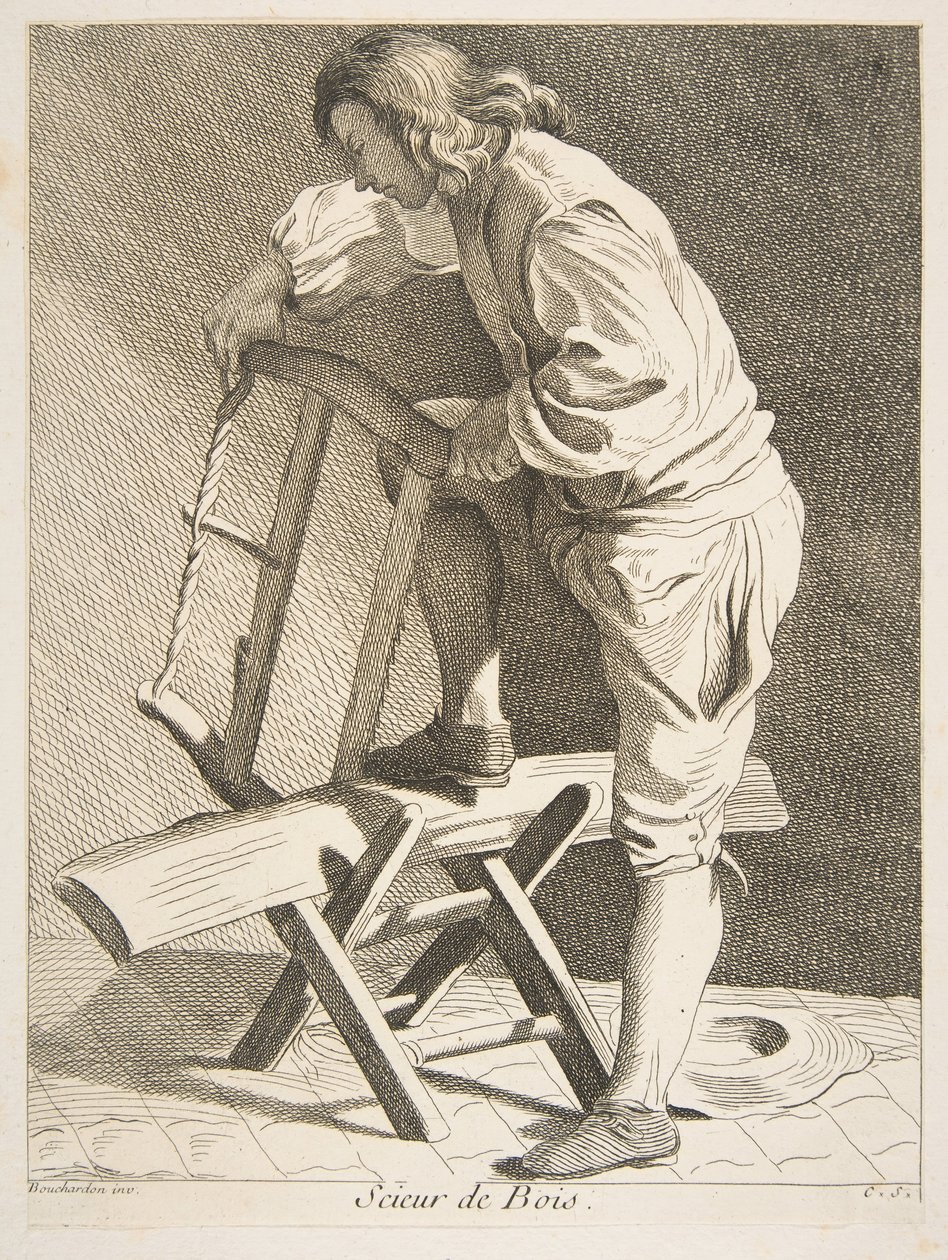 वुड कटर, 1742। द्वारा ऐनी क्लाउड फिलिप डी केलुस