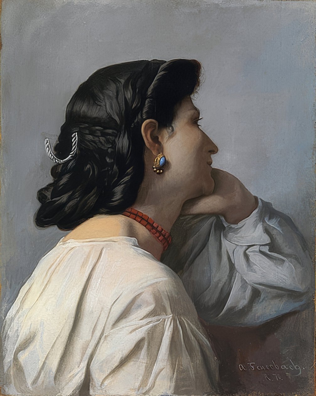 Iphigenia (अध्ययन प्रमुख)। 1870 द्वारा एंसलम फ़्यूरबैक