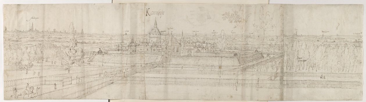 एंटवर्प और आसपास के ग्रामीण इलाकों में, 1557-58 (ब्लैक क्लार्क पर कलम और भूरी स्याही) द्वारा एंथोनीस वैन डेन Wyngaerde