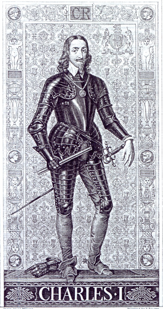 किंग चार्ल्स I, JLWilliams द्वारा तैयार किया गया और A.Bourne द्वारा उकेरा गया द्वारा एंथोनी वैन डाइक
