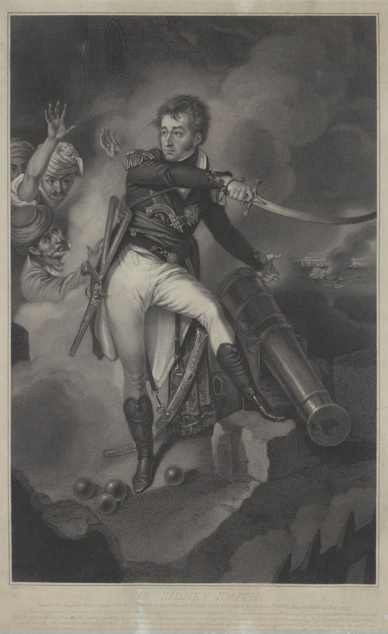 एकर (1764-1840) में सर सिडनी स्मिथ, ब्रिटिश एडमिरल का चित्रण द्वारा एंथोनी कार्डन