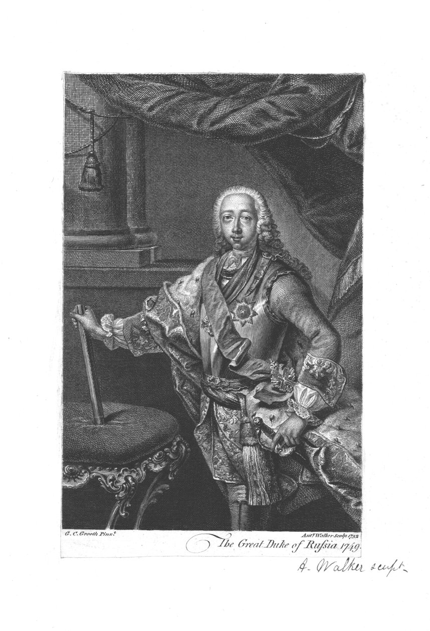 रूस के महान ड्यूक, 1749, 1752। द्वारा एंथोनी वाकर