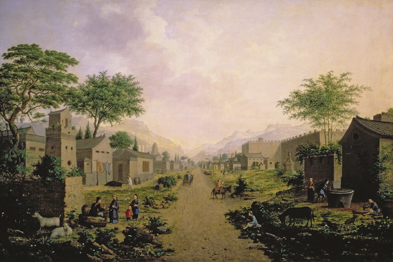 चीन में एक शहर, 1864 द्वारा एंटोन मिखाइलोविच लेगाशोव