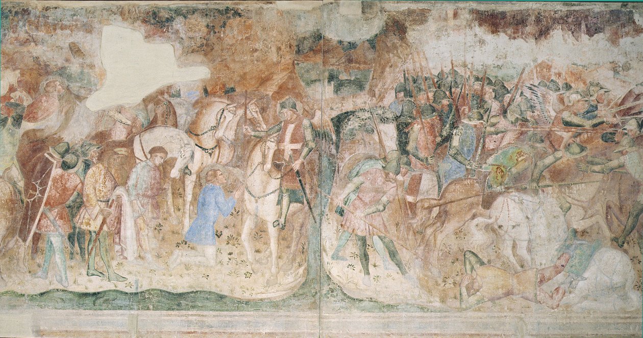 सेंट एफिसियस का रूपांतरण, c.1390 द्वारा एरीटिनो लुका स्पिनेलो या स्पिनेली