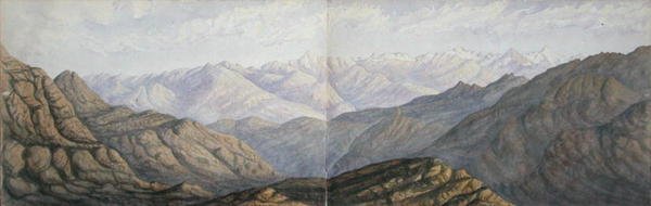 पहाड़ों में सूर्यास्त द्वारा आर्थर कस्ट
