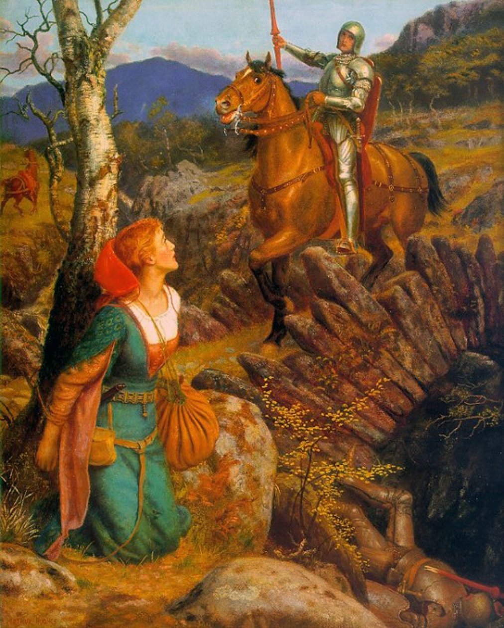 रस्टी नाइट का ओवरथ्रोइंग, c.1894-1908 द्वारा आर्थर ह्यूजेस