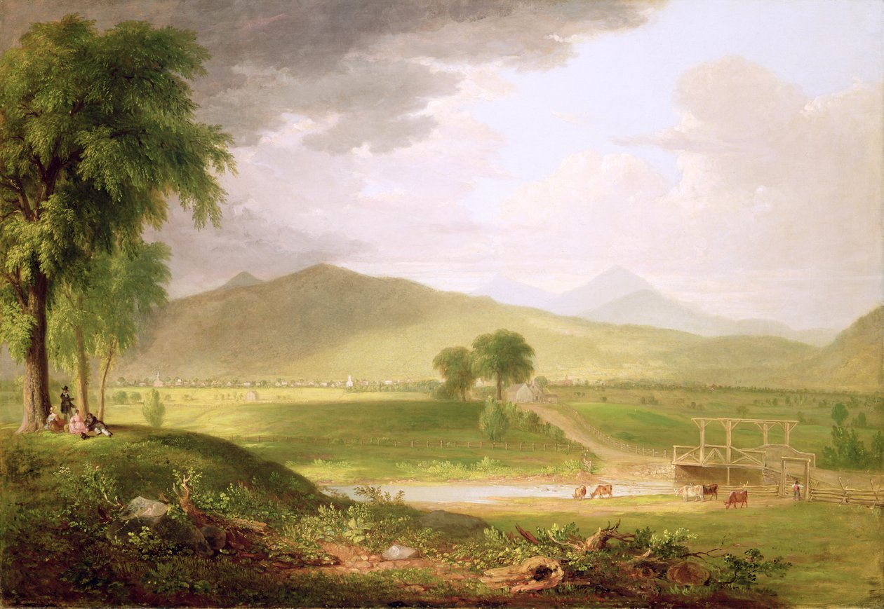 रटलैंड, वरमोंट, 1840 का दृश्य द्वारा एशर ब्राउन डूरंड