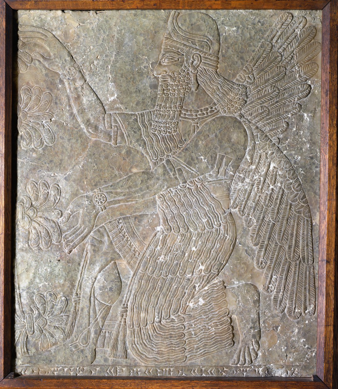 राजा अश्शूरिपाल I (668-626 ईसा पूर्व) का चित्रण करने वाला पत्थर का पटिया द्वारा असीरियन