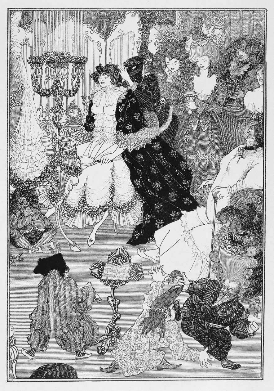 चित्रण, शायद द बैक्स एंड द बेल्स की लड़ाई से, c.1896 द्वारा ऑब्रे बियर्डस्ले