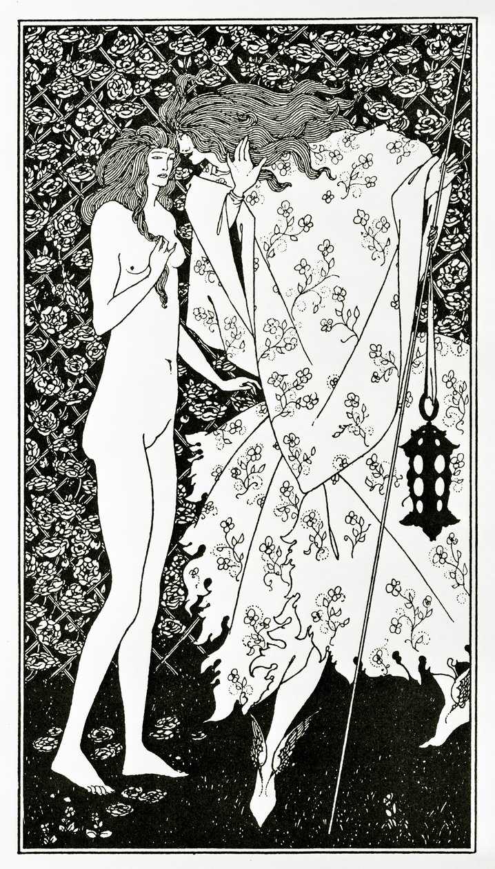द मिस्टीरियस गार्डन ऑफ़ द रोज़, c.1894 द्वारा ऑब्रे बियर्डस्ले