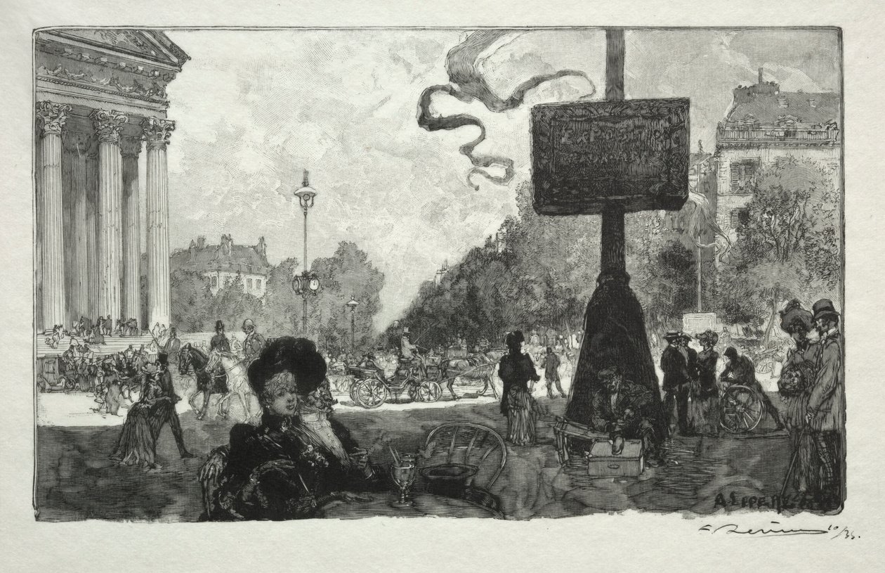 कॉर्नर ऑफ रुए रॉयल, 1890। द्वारा अगस्टे लुई लेपेयर