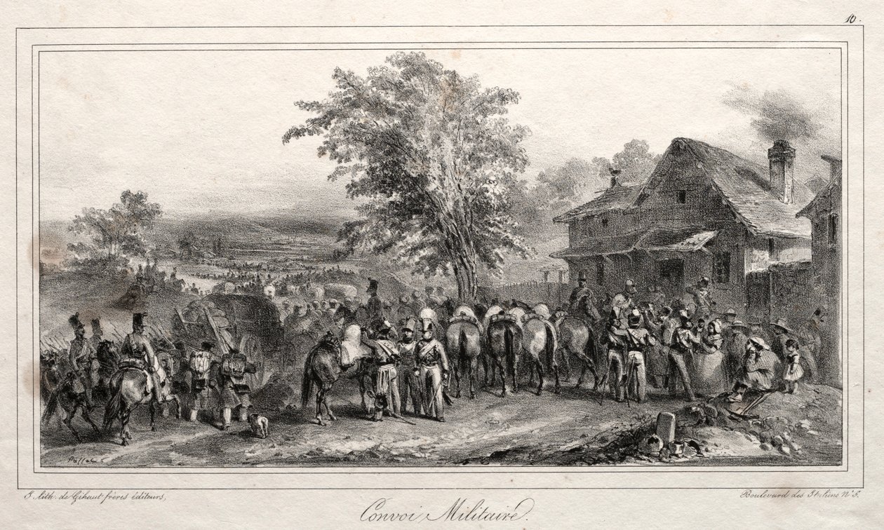 1831 के लिए एल्बम: सैन्य काफिले, 1831। द्वारा अगस्टे रैफेट