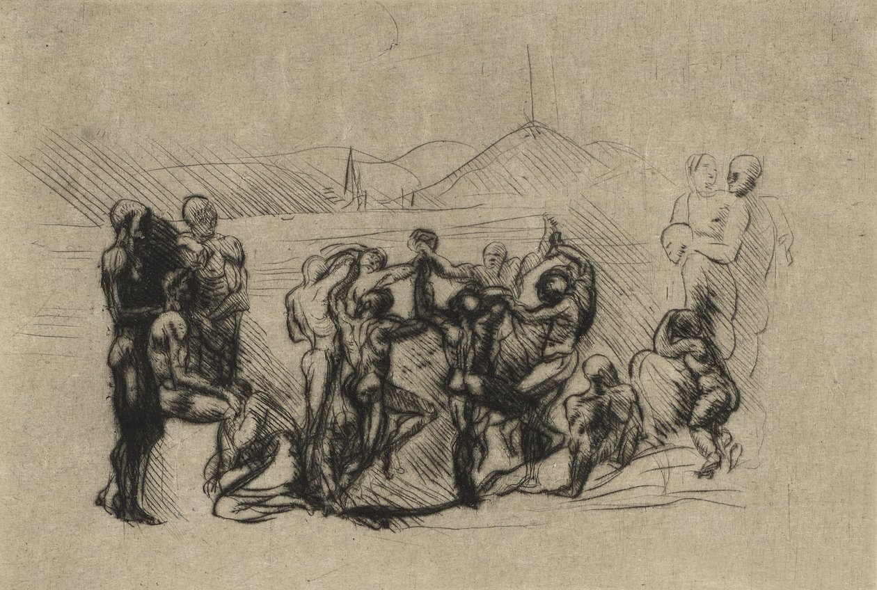 गोल, c.1883 (ड्राईपॉइंट) द्वारा अगस्टे रोडिन