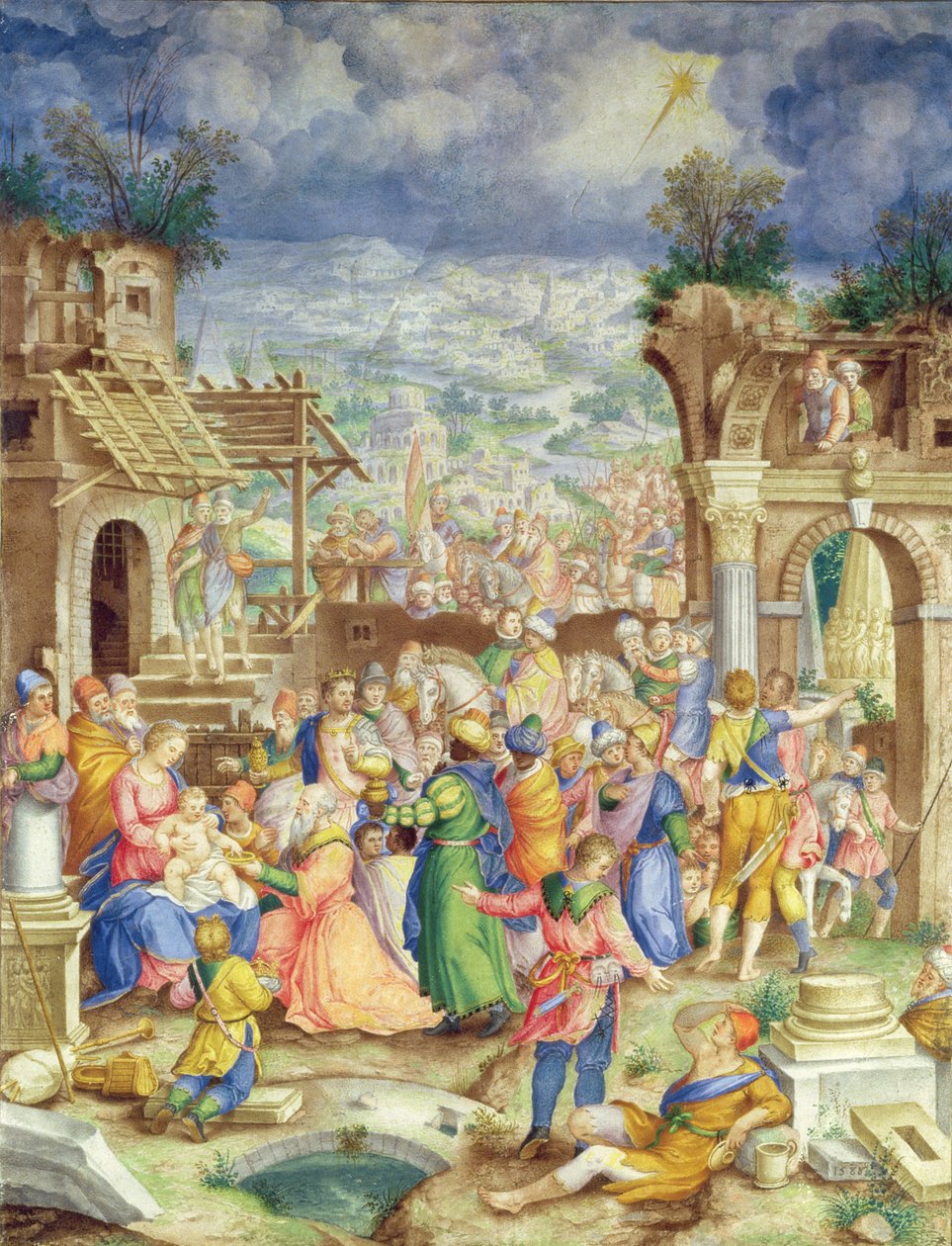 मागी का अनुगमन, c.1588 द्वारा बीसी मोनोग्राम