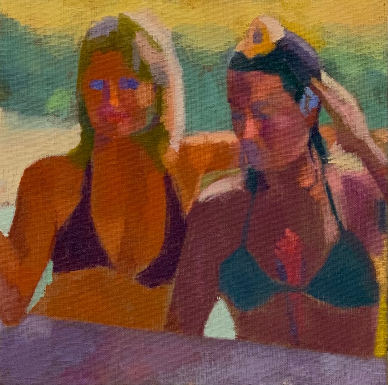 शीर्षकहीन ,2011 (कैनवास बोर्ड पर तेल) द्वारा बारबरा हूगेवीजेन