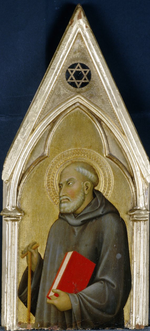 सेंट, c.1340 (चिनार की लकड़ी पर तड़का) द्वारा बरना दा सिएना