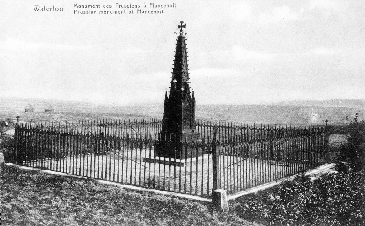 प्लेंसेनोइट में प्रशिया स्मारक, स्मारक पोस्टकार्ड c.1912 (फोटोलिथो) द्वारा बेल्जियम का फोटोग्राफर