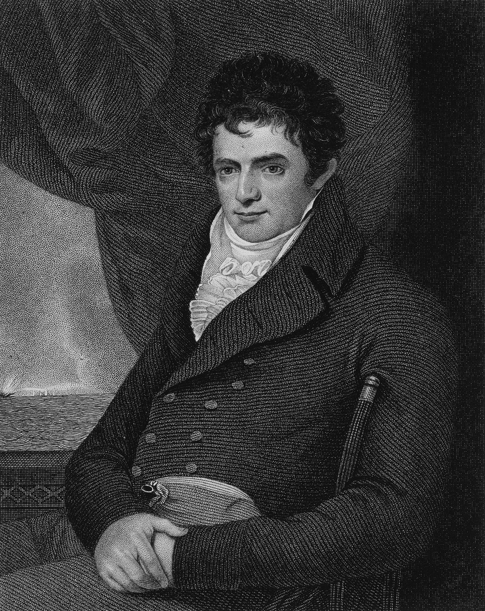 रॉबर्ट फुल्टन (1765-1815), जॉर्ज पार्कर द्वारा उत्कीर्ण (fl.1834-d.1868) द्वारा बेंजामिन पश्चिम