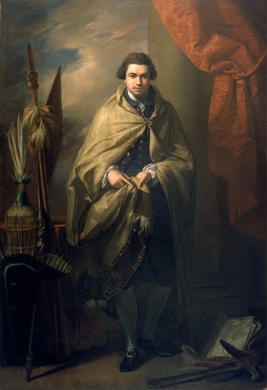 सर जोसेफ बैंक, 1773, वनस्पतिशास्त्री द्वारा बेंजामिन पश्चिम