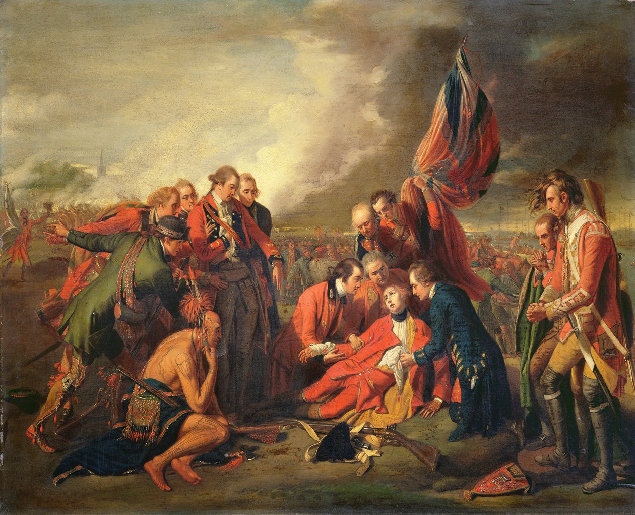 द डेथ ऑफ़ जनरल वोल्फ (1727-59), c.1771 द्वारा बेंजामिन पश्चिम