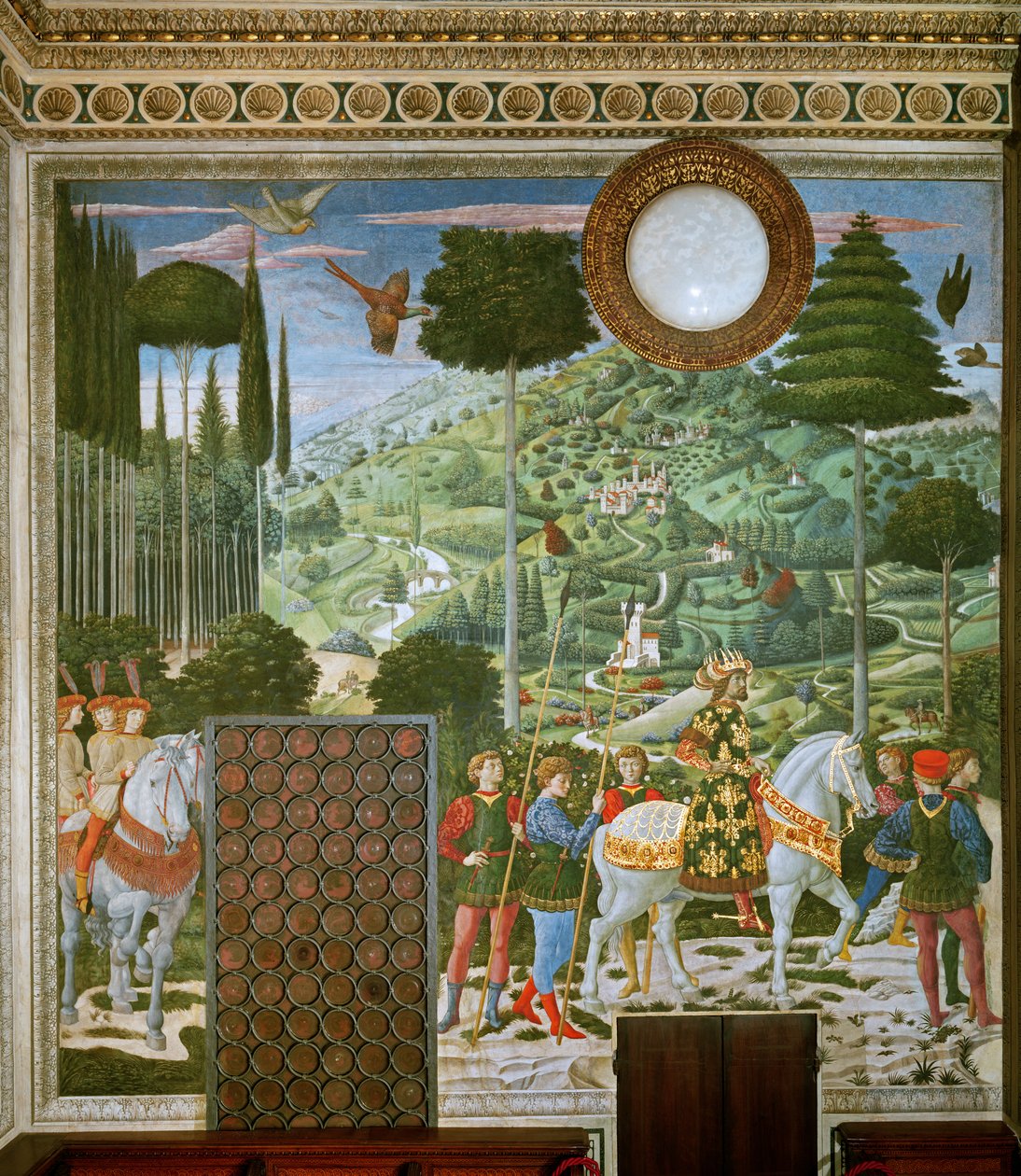 मैगी से बेथलहम की यात्रा, चैपल की पिछली दीवार, c.1460 द्वारा बेनोज़ो डी लेस डि सैंड्रो गूज़ोली
