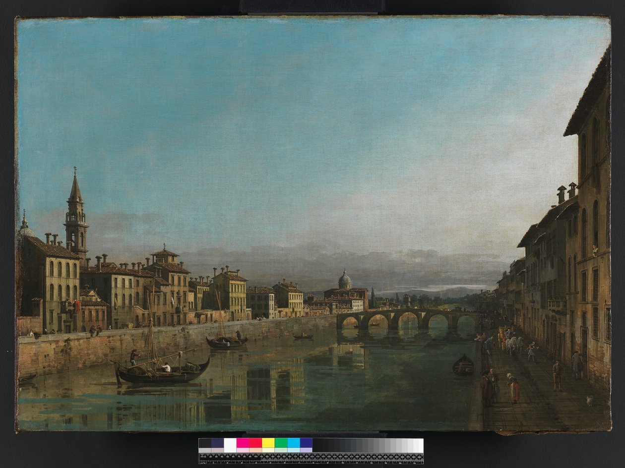 द आर्ट इन फ्लोरेंस इन द पोनोटे कारा कैरिया, c.1745 द्वारा बर्नार्डो बेलोट्टो (कैनेलेटो)