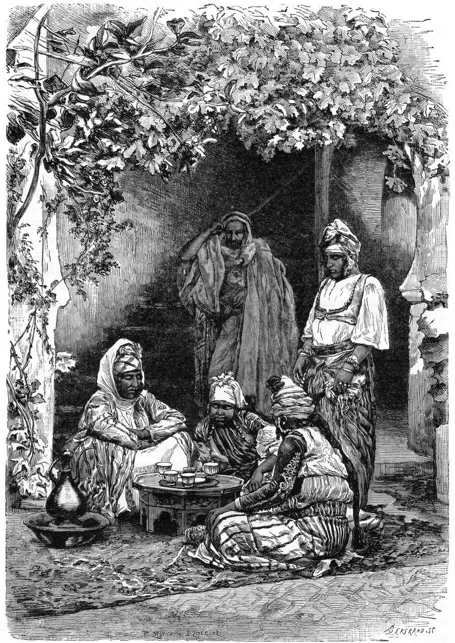 अल्मेलिया का एक अरब परिवार, C1890। द्वारा अगस्टे बर्ट्रेंड