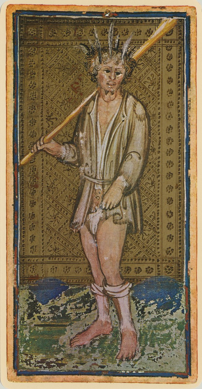 फुल, &39;विस्कोन्टी&39; डेक से टैरो कार्ड का आकर्षण, 1441-47 द्वारा बोनिफेसिओ बेम्बो