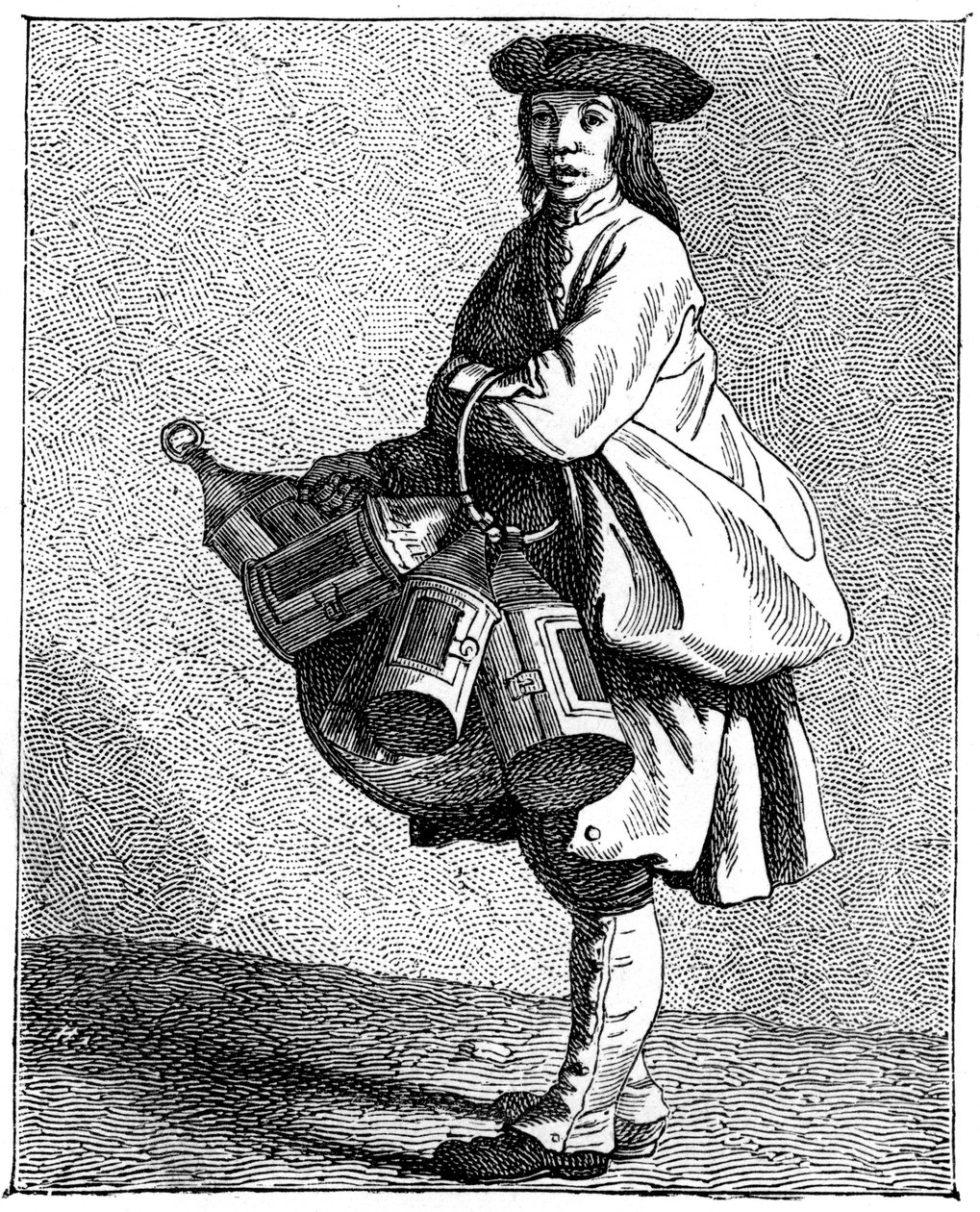 ए लालटेन मर्चेंट, 1737-1742। द्वारा bouchardon