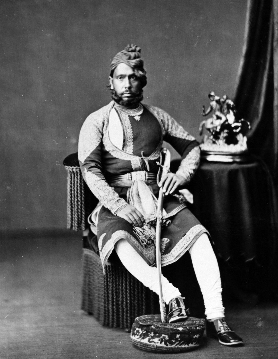 भरतपुर के महाराजा जशवंत सिंह, c.1870s द्वारा ब्रिटिश फोटोग्राफर