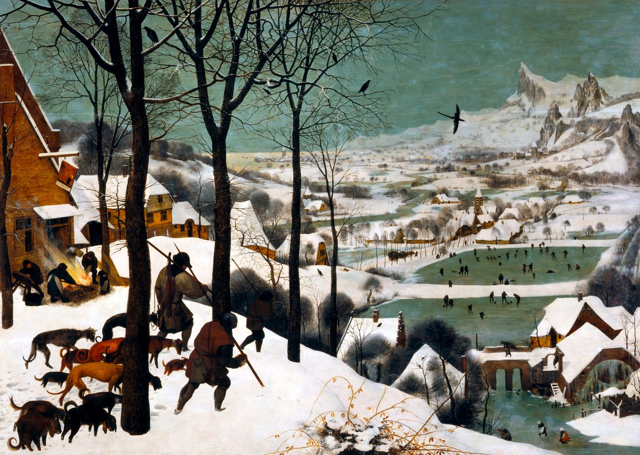 स्नो विंटर में शिकारी, 1565 द्वारा Bruegel