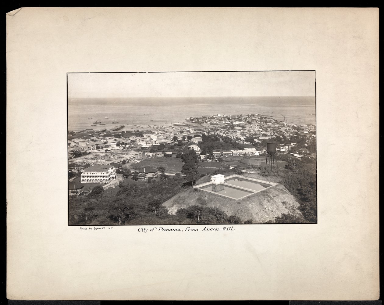 पनामा सिटी का हवाई दृश्य, 1912 या 1913 (सिल्वर जिलेटिन प्रिंट) द्वारा बायरन कंपनी