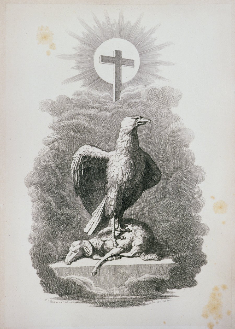 रोम का एक रूपक, 1849 में B.Blloccini द्वारा उकेरा गया द्वारा सीसी पर्किन्स