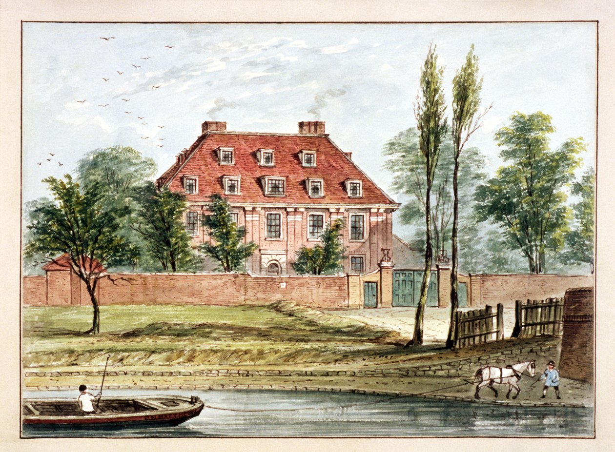 बॉम्स हाउस, होक्सटन, लंदन का दृश्य, c1825 द्वारा सीएच मैथ्यूज