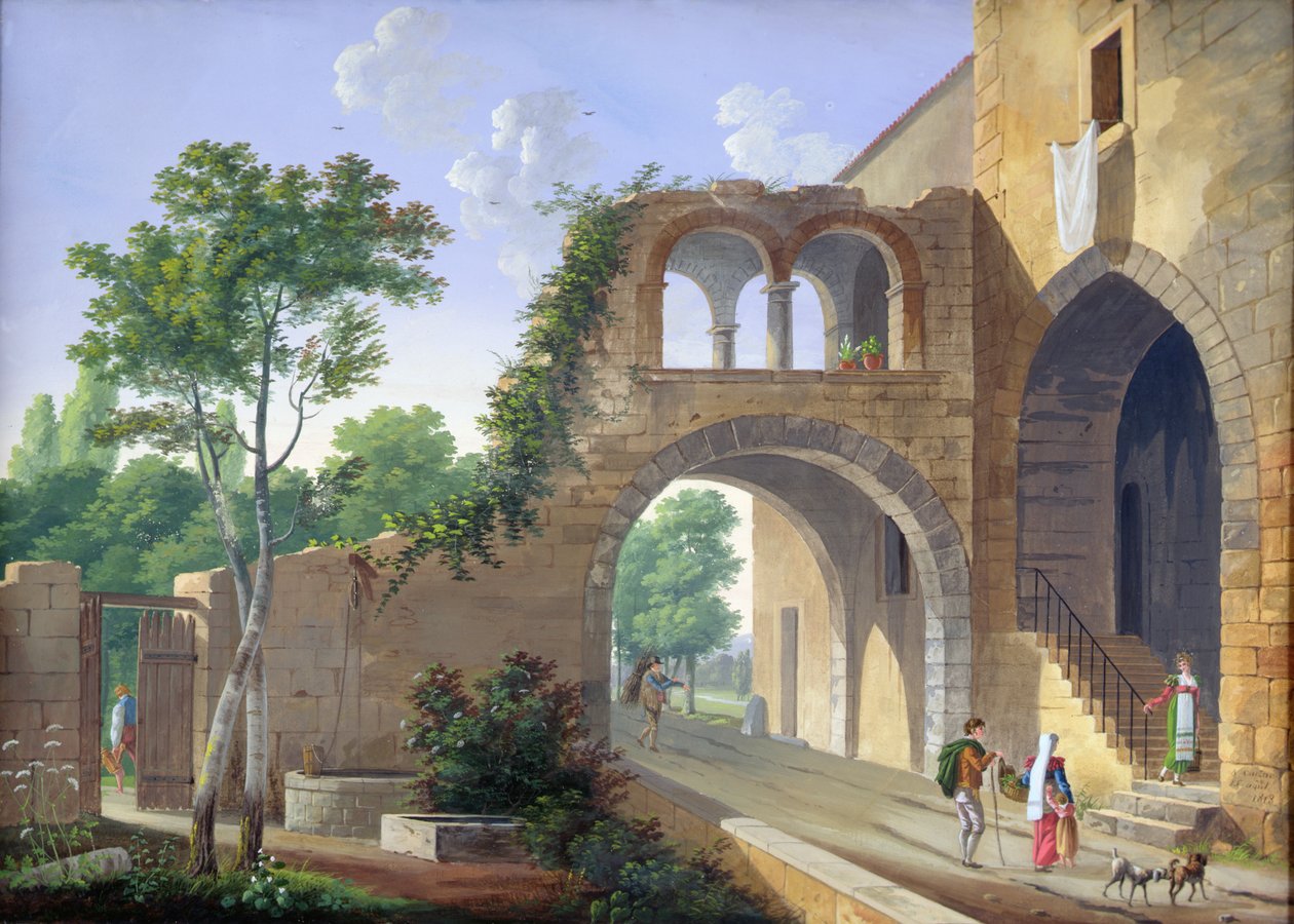 इतालवी देश में दृश्य, 1813 द्वारा Caizac
