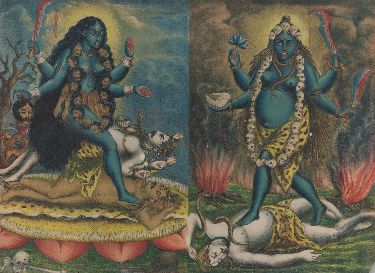 KaliTara, ca. 1885-90.  द्वारा कलकत्ता आर्ट स्टूडियो