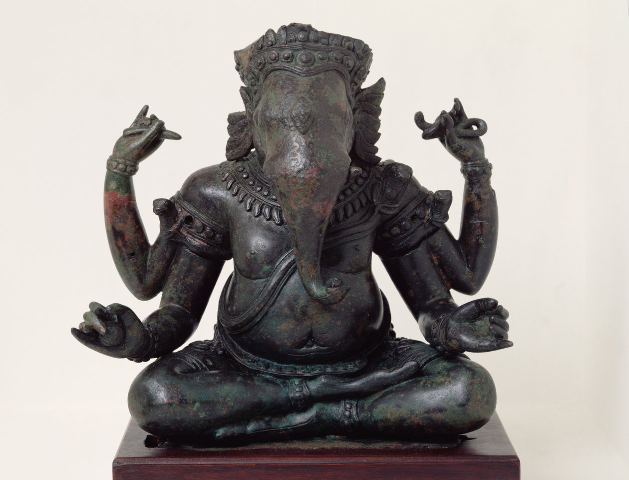 गणेश, 12 वीं सदी के अंत में, 13 वीं शताब्दी में, अंगकोर (कांस्य) द्वारा कंबोडियन स्कूल