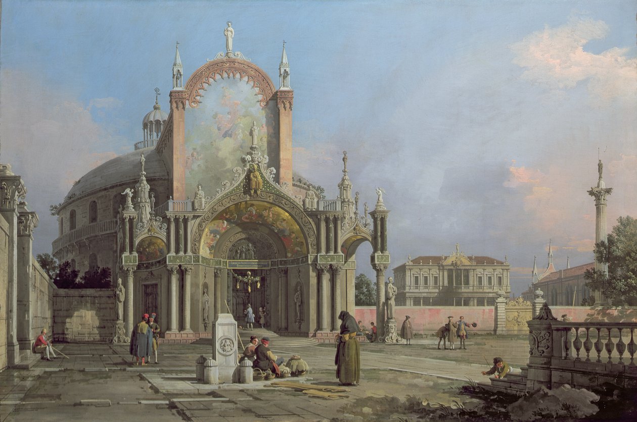एक चर्च के काबिलियो, c.1750 द्वारा जियोवानी एंटोनियो कैनाल (कैनेटेटो)