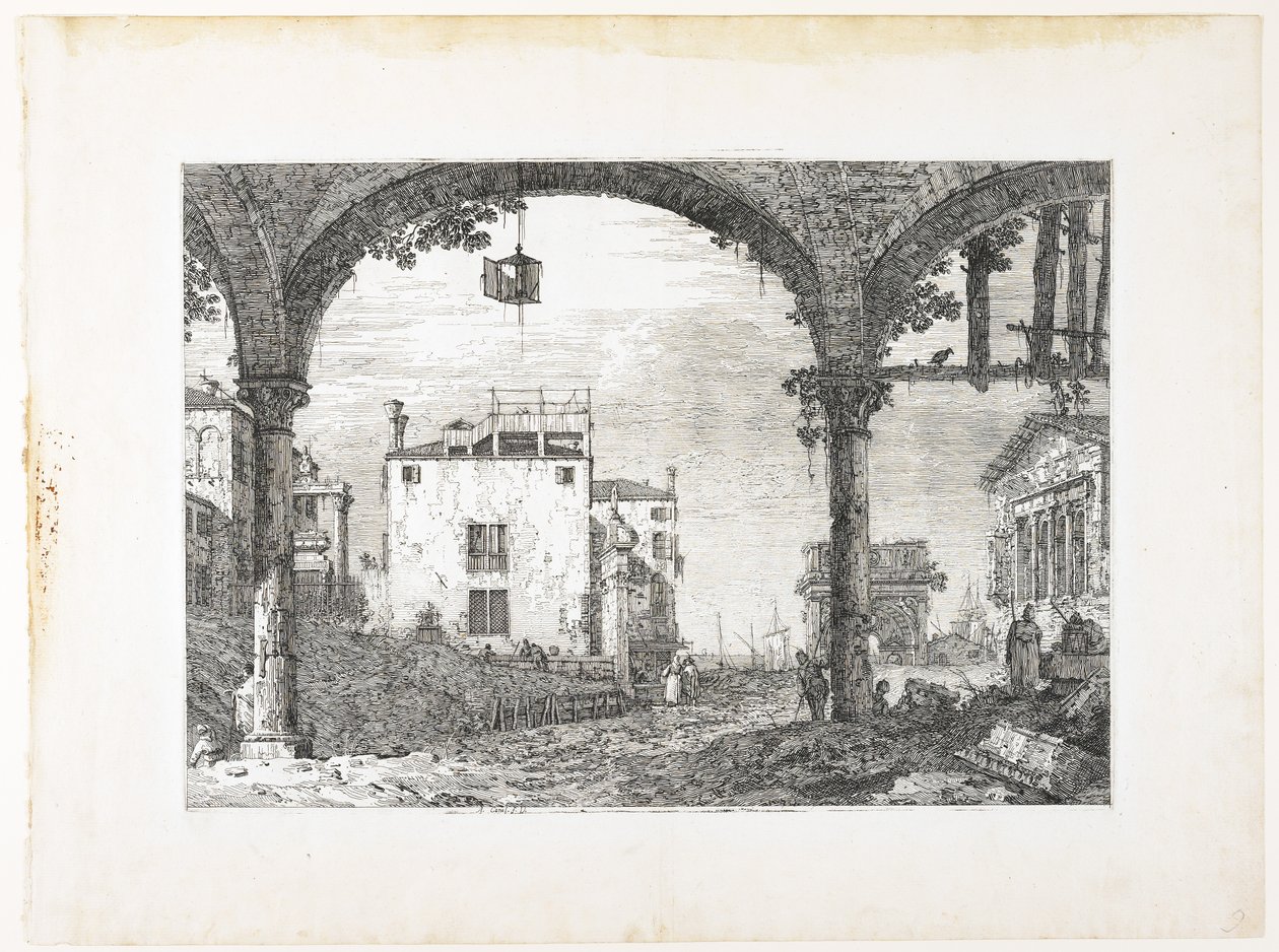 ला पोर्टिक आ ला लैंटर्न, वेदुत से थाली, लोई से अन्य प्रेस, अन्य विचार, 1740-1745 द्वारा जियोवानी एंटोनियो कैनाल (कैनेटेटो)