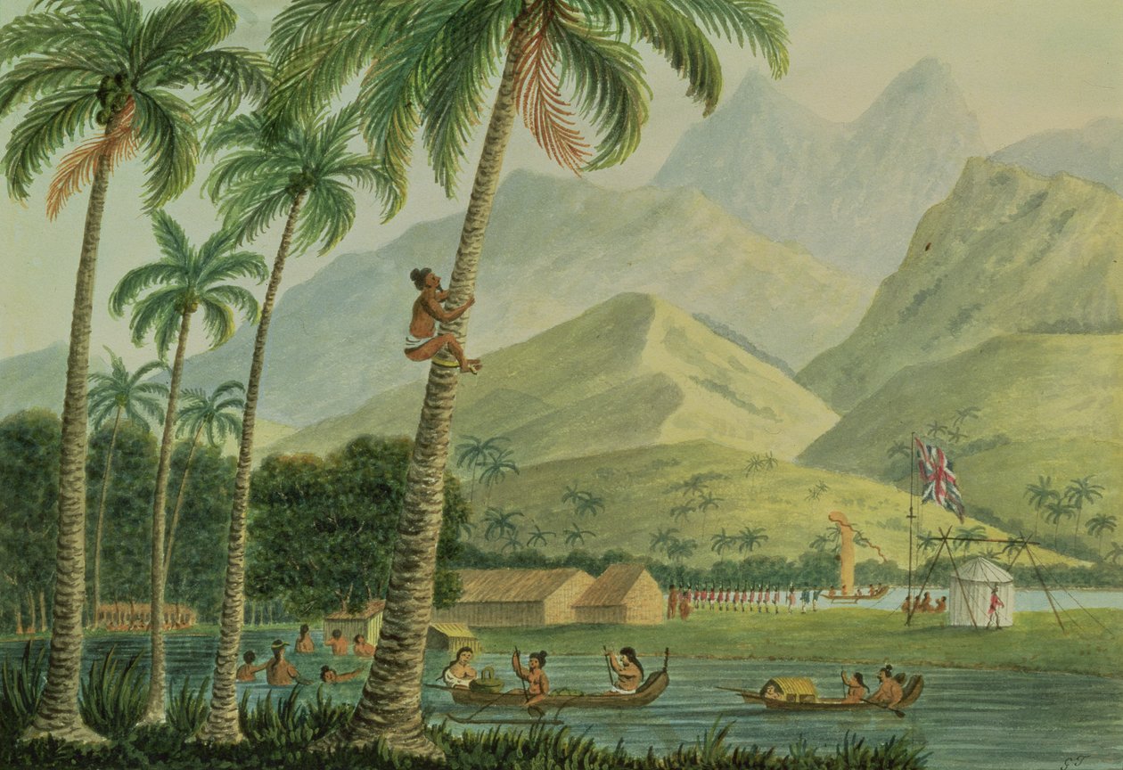 द ऑब्जर्वेटरी, पॉइंट वीनस, ओटहाइटी, 1792 द्वारा कैप्टन जॉर्ज टोबिन