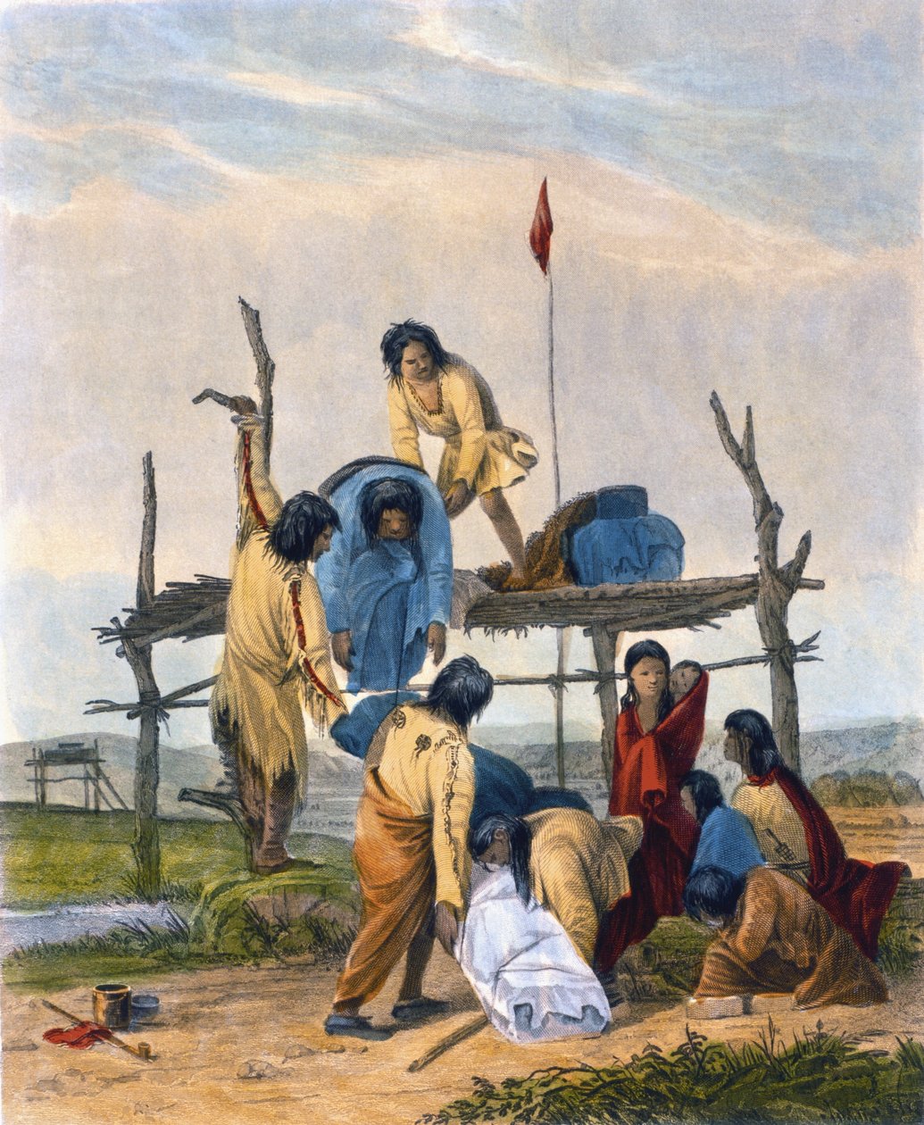 भारतीय दफन, 1853 द्वारा कप्तान सेठ ईस्टमैन