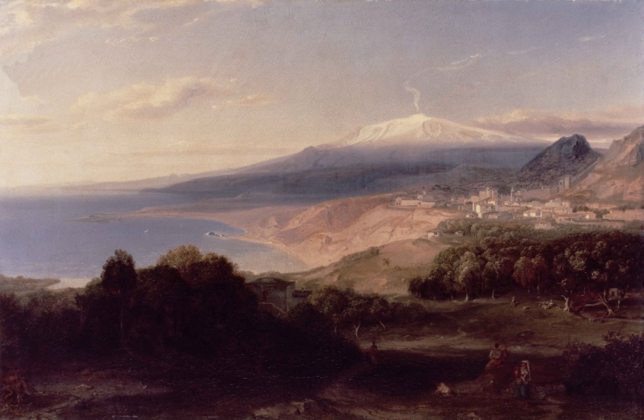 टॉरमिना और माउंट एटना, c.1840 द्वारा कार्ल रॉटमैन