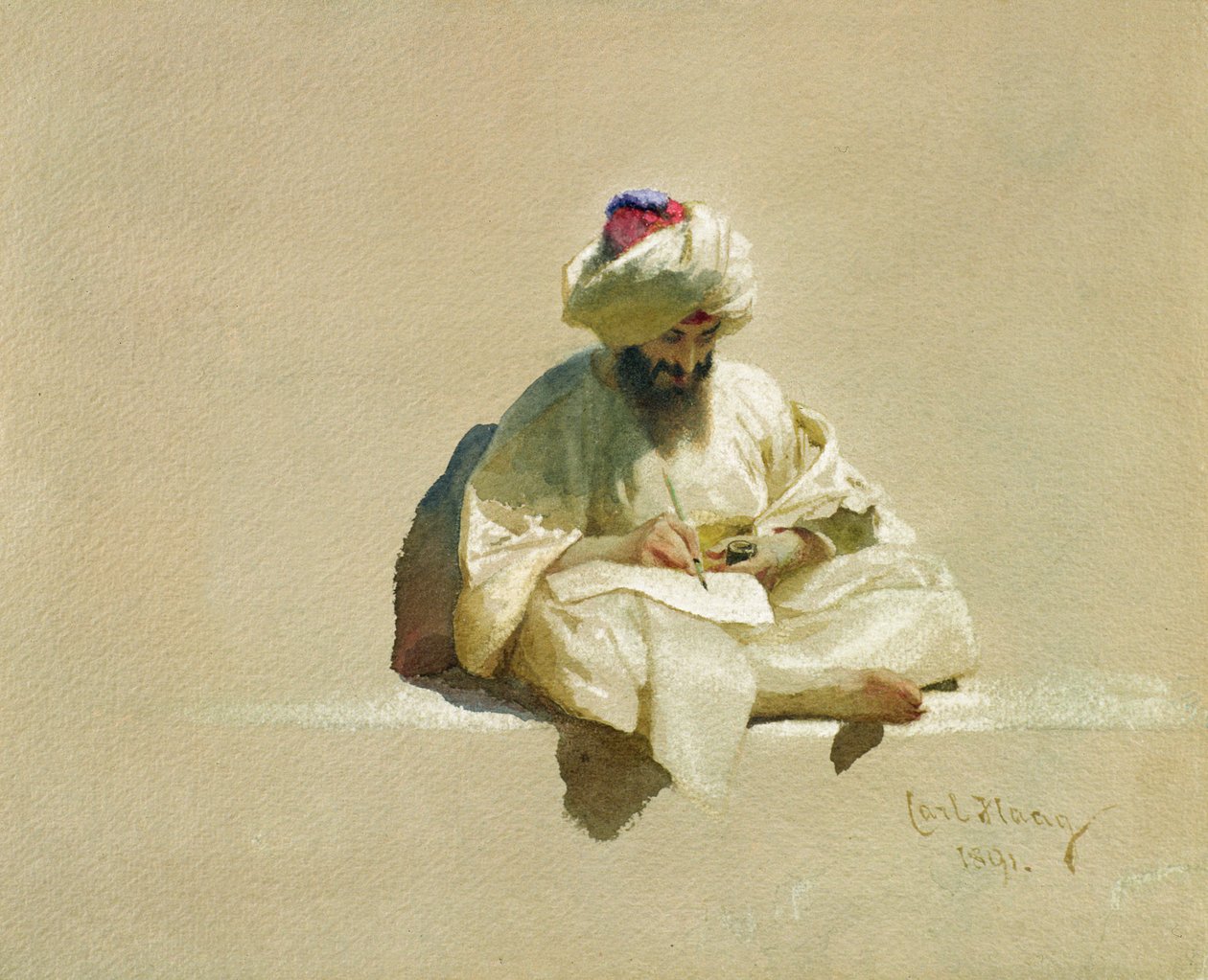 द लेटर राइटर, 1891 द्वारा कार्ल हाग
