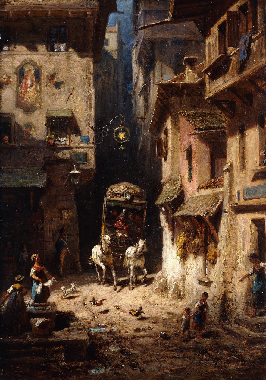 पोस्ट; डाई पोस्ट, c.1875-1880 द्वारा कार्ल स्पिट्जवेग