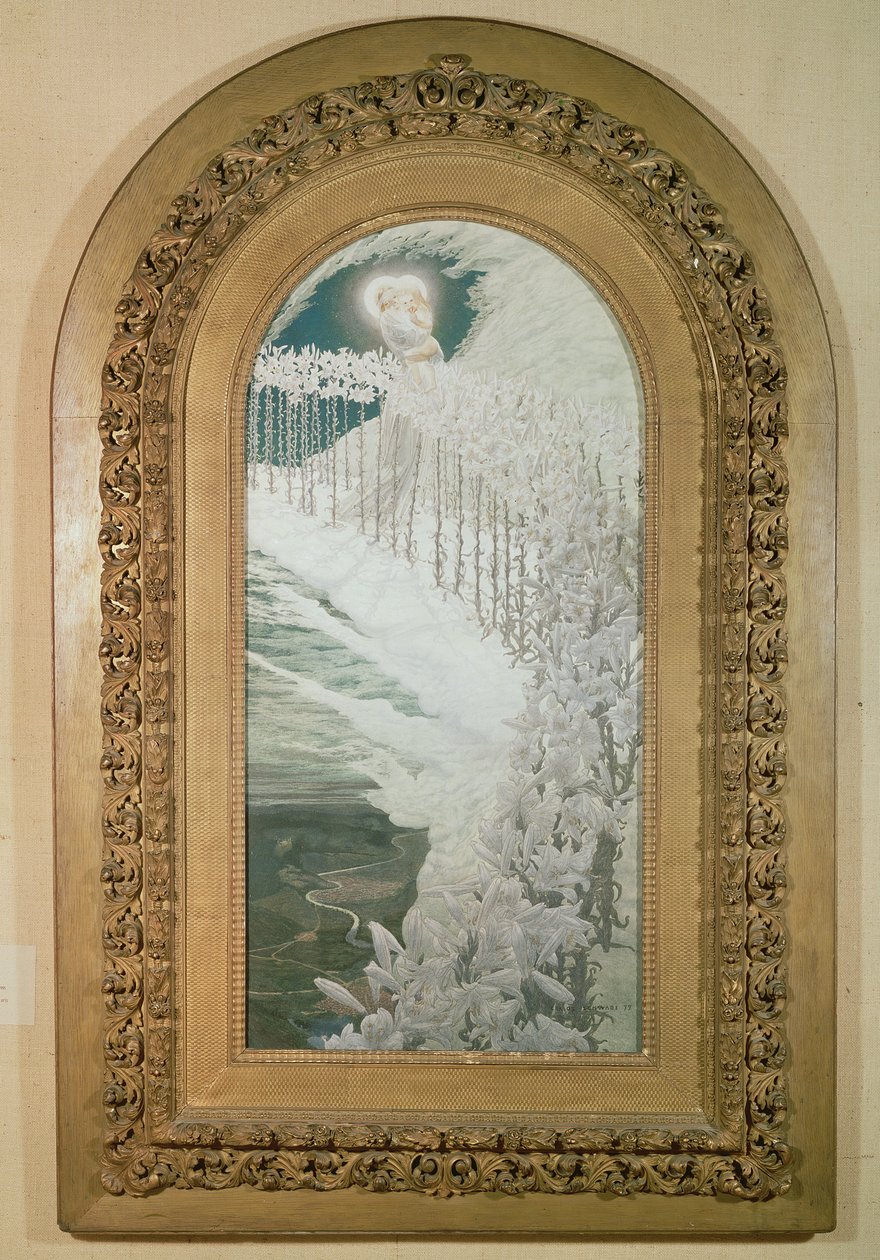 वर्जिन ऑफ़ द लिली, 1899 द्वारा कार्लोस श्वाबे